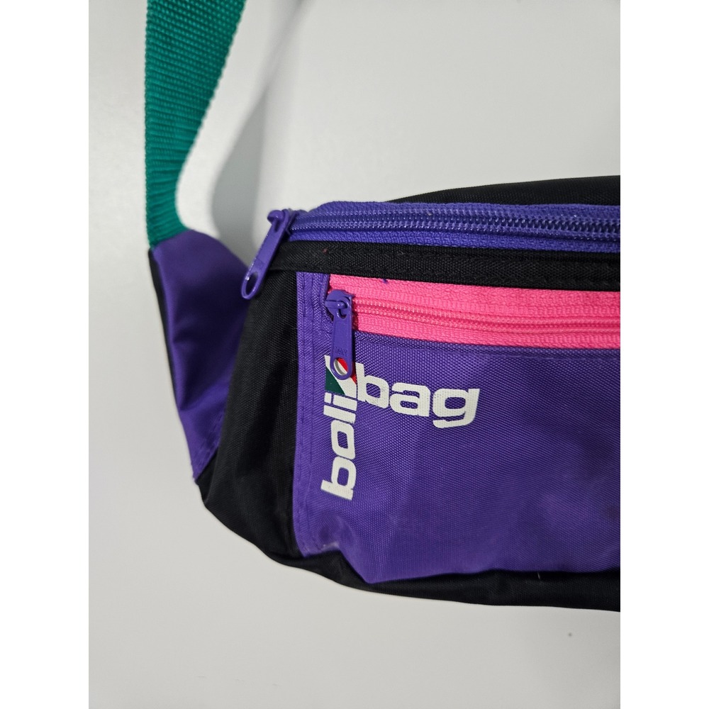 VTG 90s Boli Bag Fanny Pack‎ Neon Colorblock Retro EUC Gorpcore Festival
